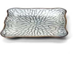 Bazaar Lėkštė, The Lotus Ice Square, 28.5x30x2.2 cm, pilkai ruda, keramika