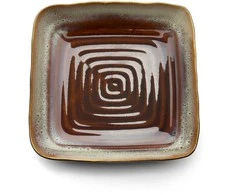 Bazaar Lėkštė, The Smoked Horizon, 21x21x4.3 cm, ruda pilka, keramika
