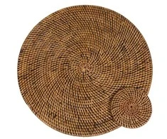 Bazaar Lėkštutė, Kolonijinio stiliaus, 0,35x0,35 m, Natūraliai ruda