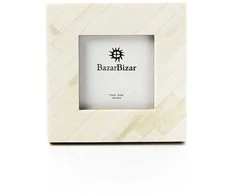 Bazaar Nuotraukų rėmelis, 16x16x1,3 cm, balta, buivolo kaulas