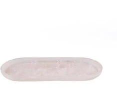 Bazaar Ovalinė lėkštė, 19x44x2.6 cm, rožinė balta, derva