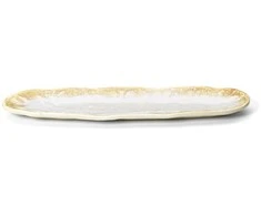 Bazaar Ovalus padėklas, 40.8x2.2x11.5 cm, balta, keramika