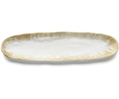 Bazaar Ovalus padėklas, 40.8x2.2x11.5 cm, balta, keramika