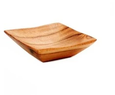 Bazaar Padėklas, Tekinio šaknies druska, 6x6x2 cm, Ruda