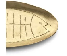 Bazaar Padėklas, The Dishy Fishy, 12x25x1 cm, auksinis, žalvaris