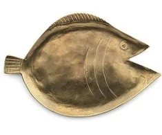 Bazaar Padėklas, The Dori Tray - L, 12x18x1 cm, auksinis, žalvaris