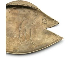 Bazaar Padėklas, The Dori Tray - L, 12x18x1 cm, auksinis, žalvaris