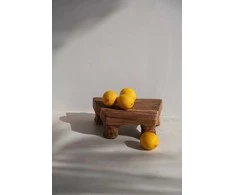 Bazaar Padėklas The Yummy Tray 30x20x10 cm Natūralus, tikmedžio mediena