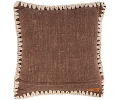 Bazaar Pagalvėlės užvalkalas 50x50x2 cm rudas baltas medvilnė