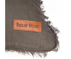 Bazaar Pagalvėlės užvalkalas 50x50x2 cm pilkas linas