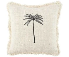 Bazaar Pagalvėlės užvalkalas, Gili Palm, 50x50 cm, juodas