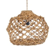 Bazaar Pakabinamas šviestuvas, Banara, 45x45x35 cm, natūralus, bananų lapai