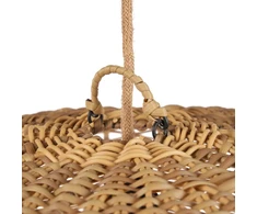 Bazaar Pakabinamas šviestuvas, The Cloche, 60x60x27 cm, natūralus, rotangas