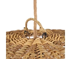 Bazaar Pakabinamas šviestuvas, The Cloche, 60x60x27 cm, natūralus, rotangas