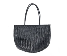 Bazaar Pirkinių krepšys, 13x48x63 cm, juoda, oda