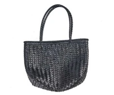 Bazaar Pirkinių krepšys, The Shortlist, 10x36x48 cm, juoda, oda