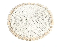 Bazaar Puodelis po puodeliu, jūros žolės kriaušės forma, 23x23 cm, Balta