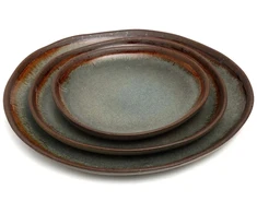 Bazaar Salotų lėkštė 22x22x2 cm mišrios spalvos akmens keramika