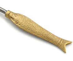 Bazaar Šaukštas, žuvies formos, 4x20x1 cm, auksinis, žalvaris