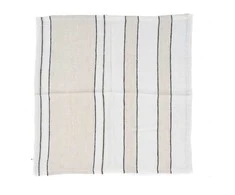 Bazaar Servetėlė 45x45 cm Juoda Balta Linas