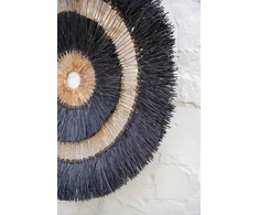 Bazaar Sienų dekoracija Maurea 5x110x110 cm juoda, bananų lapas