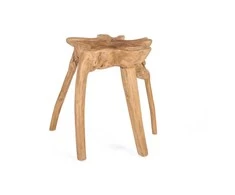 Bazaar Šoninis staliukas, The Rooty, 45x45x45 cm, natūralus, tikmedžio mediena