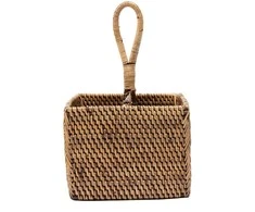 Bazaar Stalo įrankių dėklas, 18x18x29 cm, rudas, rotangas