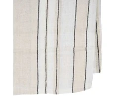 Bazaar Staltiesė 150x250 cm Juoda Balta Linas