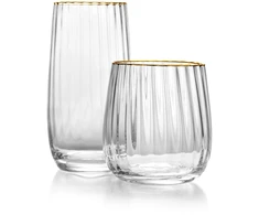 Bazaar Stiklinė 9,2x9,2x10 cm Aukso spalvos Perdirbtas stiklas