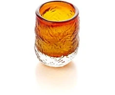 Bazaar Stiklinė Marbella Glow, 8.5x8.5x10.5 cm, gintaro spalvos stiklas