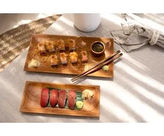 Bazaar Sushi lėkštė, tėkmės šaknies, 0,11x0,27 m, natūrali