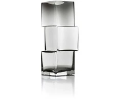 Bazaar Vaza 11x11x30 cm Tamsiai pilka Perdirbtas stiklas
