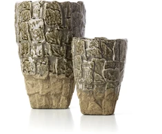 Bazaar Vaza 17,5x17,5x24 cm Pilka Akmens Akmens keramika