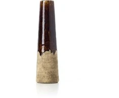 Bazaar Vaza Amber Cone 11x11x39,5 cm ruda akmens keramika