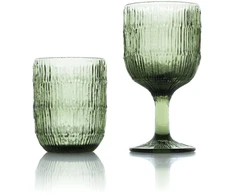 Bazaar Vyno taurė, 8.5x8.5x16 cm, žalia, perdirbtas stiklas