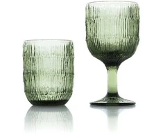 Bazaar Vyno taurė, 8.5x8.5x16 cm, žalia, perdirbtas stiklas