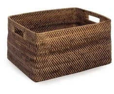 Bazaar Žurnalų krepšys, 28x36x18 cm, rudas, rotangas