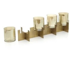 Bazaar Žvakidė 13x53x16,5 cm auksinė
