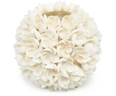 Bazaar Žvakidė Flower Power 12x12x12 cm balta kriauklė