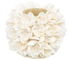 Bazaar Žvakidė Flower Power 9x9x9 cm balta kriauklė