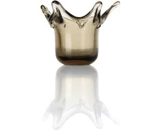 Bazaar Žvakidė, The Crown, 13x13x13 cm, dūminė, stiklas