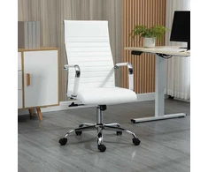 "Vinsetto" ergonomiška eko odos biuro kėdė su supimo funkcija - balta