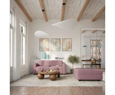 Citysofa 2 vietų modulinė sofa GRACIA - Dulsvai rožinė