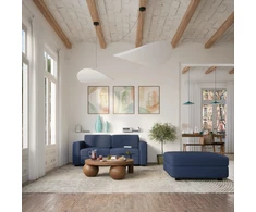 Citysofa 2 vietų modulinė sofa GRACIA - Tamsiai mėlyna
