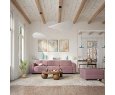Citysofa 3 vietų modulinė sofa GRACIA - Dulsvai rožinė