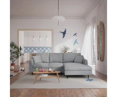 Citysofa 4 vietų dešinioji kampinė sofa Alfama - Pilka