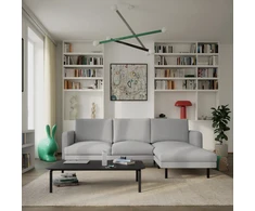 Citysofa 4 vietų dešinioji kampinė sofa Brera - Pilka