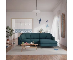 Citysofa 4 vietų dešinioji kampinė sofa Alfama - Gili mėlyna