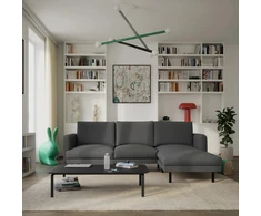 Citysofa 4 vietų dešinioji kampinė sofa Brera - Tamsiai pilka