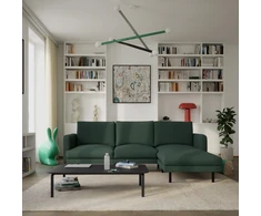 Citysofa 4 vietų dešinioji kampinė sofa Brera - Žalia